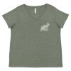 Curvy Collection Women's Fine Jersey V-Neck Tee Thumbnail