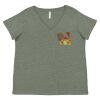 Curvy Collection Women's Fine Jersey V-Neck Tee Thumbnail