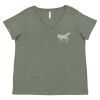 Curvy Collection Women's Fine Jersey V-Neck Tee Thumbnail
