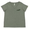 Curvy Collection Women's Fine Jersey V-Neck Tee Thumbnail
