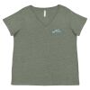 Curvy Collection Women's Fine Jersey V-Neck Tee Thumbnail