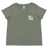 Curvy Collection Women's Fine Jersey V-Neck Tee Thumbnail