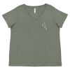 Curvy Collection Women's Fine Jersey V-Neck Tee Thumbnail
