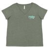 Curvy Collection Women's Fine Jersey V-Neck Tee Thumbnail