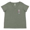 Curvy Collection Women's Fine Jersey V-Neck Tee Thumbnail