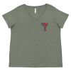 Curvy Collection Women's Fine Jersey V-Neck Tee Thumbnail