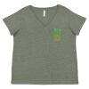 Curvy Collection Women's Fine Jersey V-Neck Tee Thumbnail