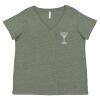 Curvy Collection Women's Fine Jersey V-Neck Tee Thumbnail