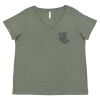 Curvy Collection Women's Fine Jersey V-Neck Tee Thumbnail