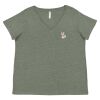 Curvy Collection Women's Fine Jersey V-Neck Tee Thumbnail