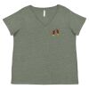 Curvy Collection Women's Fine Jersey V-Neck Tee Thumbnail