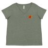 Curvy Collection Women's Fine Jersey V-Neck Tee Thumbnail