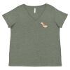 Curvy Collection Women's Fine Jersey V-Neck Tee Thumbnail