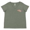 Curvy Collection Women's Fine Jersey V-Neck Tee Thumbnail