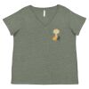 Curvy Collection Women's Fine Jersey V-Neck Tee Thumbnail