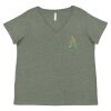 Curvy Collection Women's Fine Jersey V-Neck Tee Thumbnail