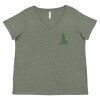 Curvy Collection Women's Fine Jersey V-Neck Tee Thumbnail