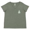 Curvy Collection Women's Fine Jersey V-Neck Tee Thumbnail