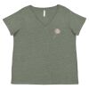 Curvy Collection Women's Fine Jersey V-Neck Tee Thumbnail