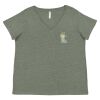 Curvy Collection Women's Fine Jersey V-Neck Tee Thumbnail