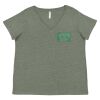 Curvy Collection Women's Fine Jersey V-Neck Tee Thumbnail