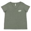 Curvy Collection Women's Fine Jersey V-Neck Tee Thumbnail