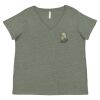 Curvy Collection Women's Fine Jersey V-Neck Tee Thumbnail