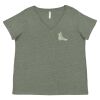 Curvy Collection Women's Fine Jersey V-Neck Tee Thumbnail