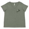 Curvy Collection Women's Fine Jersey V-Neck Tee Thumbnail