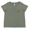 Curvy Collection Women's Fine Jersey V-Neck Tee Thumbnail