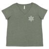 Curvy Collection Women's Fine Jersey V-Neck Tee Thumbnail