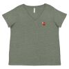 Curvy Collection Women's Fine Jersey V-Neck Tee Thumbnail