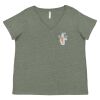 Curvy Collection Women's Fine Jersey V-Neck Tee Thumbnail