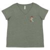Curvy Collection Women's Fine Jersey V-Neck Tee Thumbnail