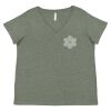 Curvy Collection Women's Fine Jersey V-Neck Tee Thumbnail