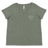 Curvy Collection Women's Fine Jersey V-Neck Tee Thumbnail