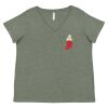 Curvy Collection Women's Fine Jersey V-Neck Tee Thumbnail