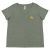 Curvy Collection Women's Fine Jersey V-Neck Tee Thumbnail