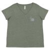 Curvy Collection Women's Fine Jersey V-Neck Tee Thumbnail