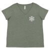 Curvy Collection Women's Fine Jersey V-Neck Tee Thumbnail