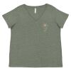 Curvy Collection Women's Fine Jersey V-Neck Tee Thumbnail