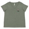 Curvy Collection Women's Fine Jersey V-Neck Tee Thumbnail