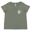 Curvy Collection Women's Fine Jersey V-Neck Tee Thumbnail