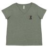 Curvy Collection Women's Fine Jersey V-Neck Tee Thumbnail