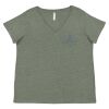 Curvy Collection Women's Fine Jersey V-Neck Tee Thumbnail