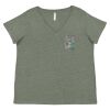 Curvy Collection Women's Fine Jersey V-Neck Tee Thumbnail
