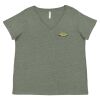 Curvy Collection Women's Fine Jersey V-Neck Tee Thumbnail