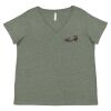 Curvy Collection Women's Fine Jersey V-Neck Tee Thumbnail