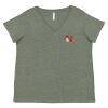 Curvy Collection Women's Fine Jersey V-Neck Tee Thumbnail