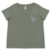 Curvy Collection Women's Fine Jersey V-Neck Tee Thumbnail